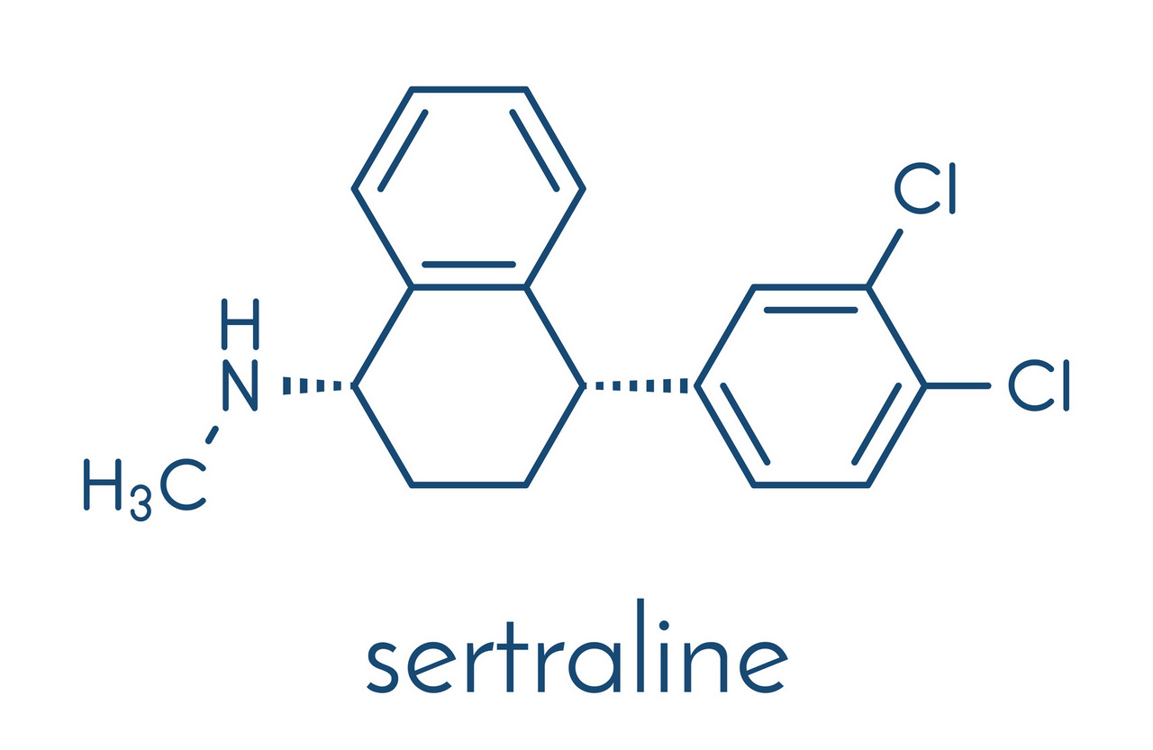 Sertralin Formel | Welche Erfahrungen zu Wirkung, Nebenwirkungen und sonstige Erfahrungsberichte zum Arzneimittel gibt es? (© molekuul.be / stock.adobe.com